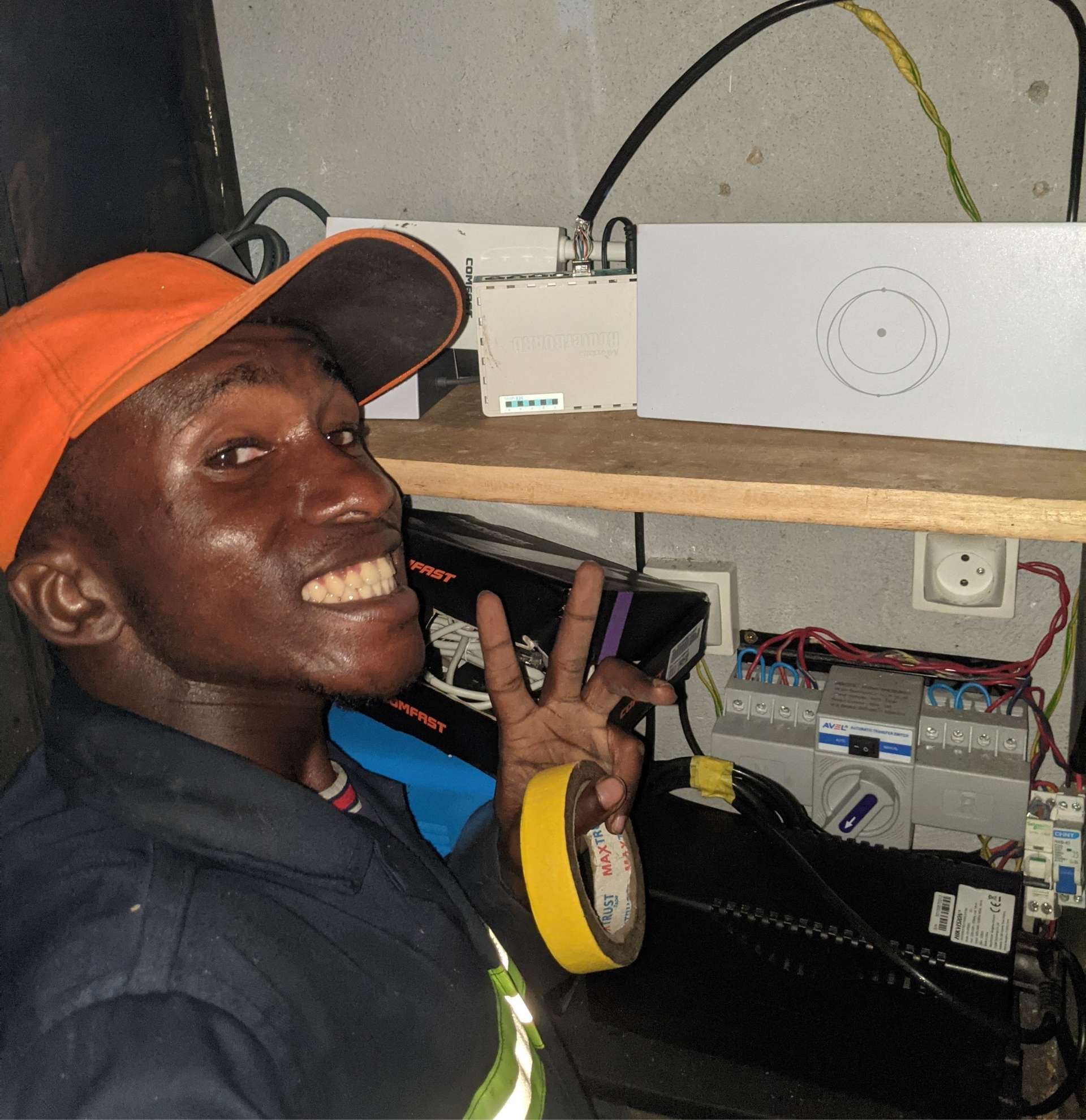 Câblage réseau — Chantier Douala